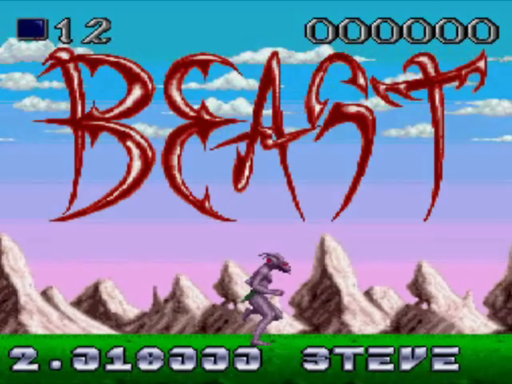 Shadow Of The Beast title screen for PC Engine CD